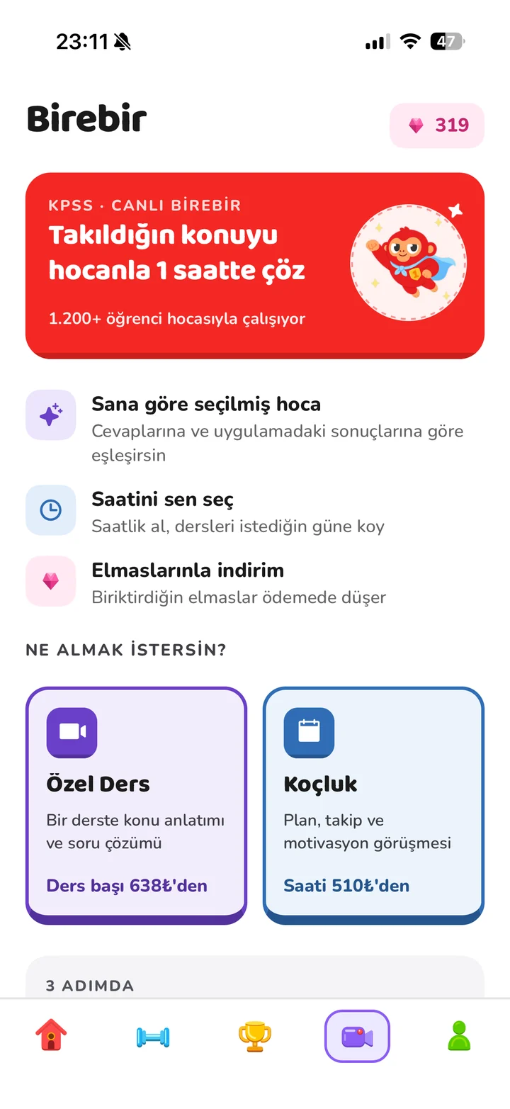 Birebir ekranı